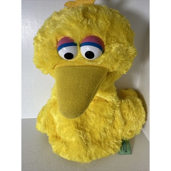 Big Bird Sesame Street Gabriel Industries Hand Puppet Pink Eye Lids Vintage - Picture 2 of 4